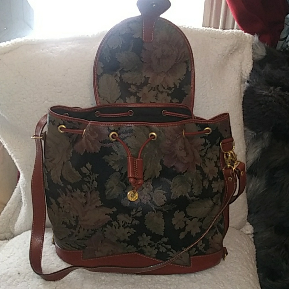 I Santi drawstring floral print bag